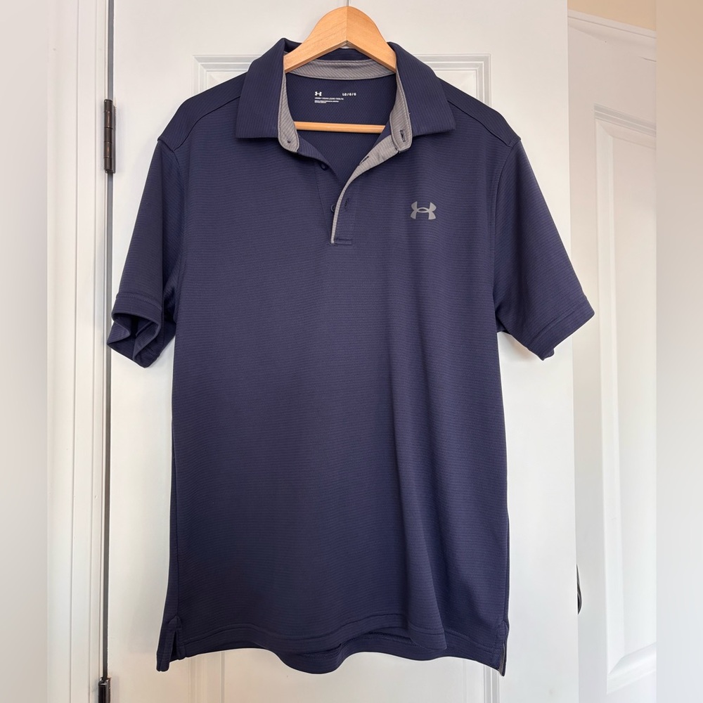 Under Armour Men's Navy Polo Shirt Size Large